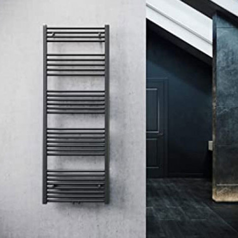 WESTCAL Θερμαντική πετσετοκρεμάστρα μαύρη ματ 50x150 